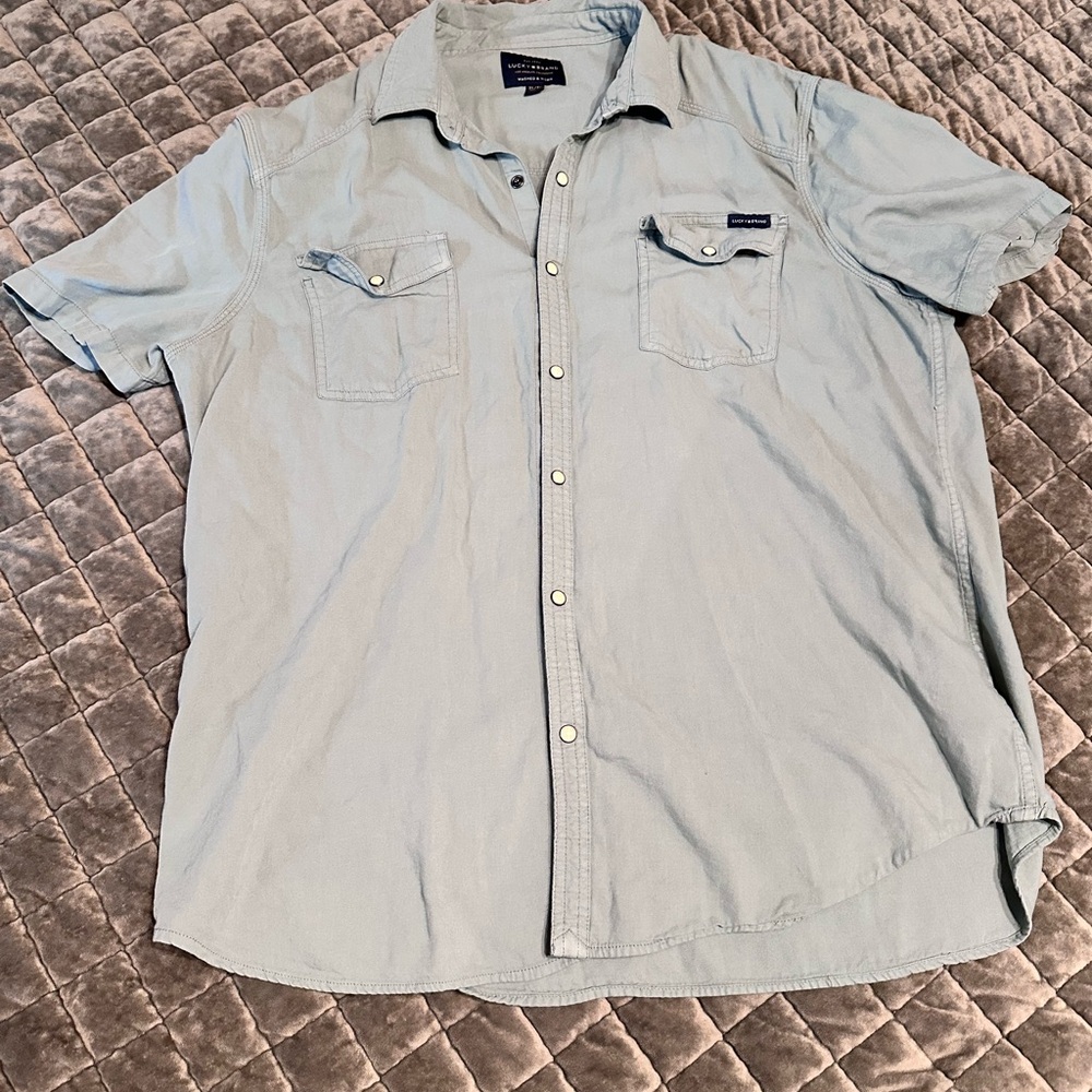 Lucky Brand Light Blue Casual Button Down Shirt